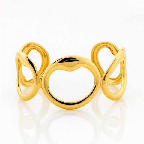 Bransoletka na rękę stal chirurgiczna pozłacana złotem BST1579