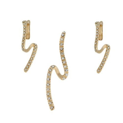 Komplet pozłacany zygzak