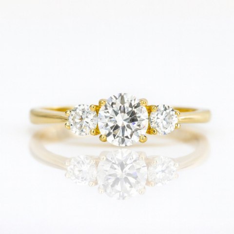 Pierścionek pozłacany stal chirurgiczna platerowana złotem PST957, Rozmiar pierścionków: US7 EU14