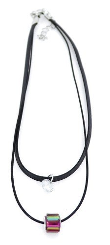 Efektowny podwójny naszyjnik