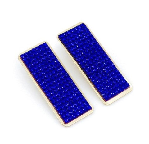 Kolczyki granatowe cyrkonie