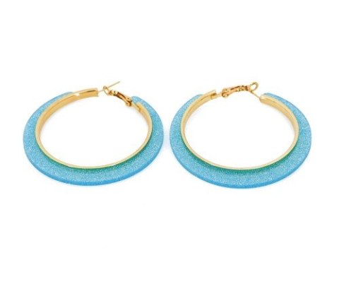 Kolczyki koła kolor morski