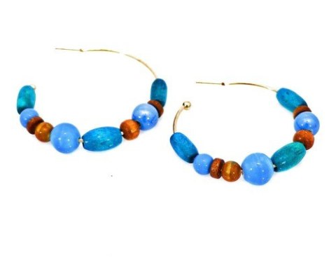 Kolczyki kolorowe korale