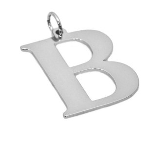 Literki na łańcuszku srebrne 4,0 cm
