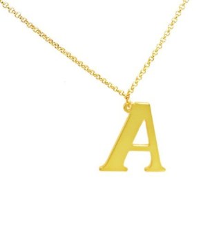 Literki na łańcuszku złote 4,0 cm