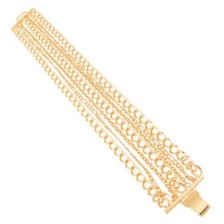 Bransoletka pozłacana z siedmiu łańcuszków