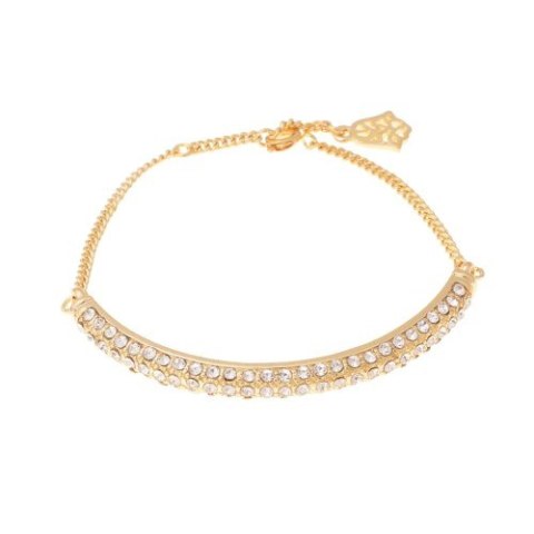 Bransoletka wysadzana cyrkoniami oraz łańcuszek