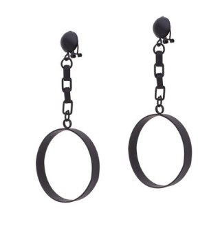 Kolczyki koła na łańcuszku