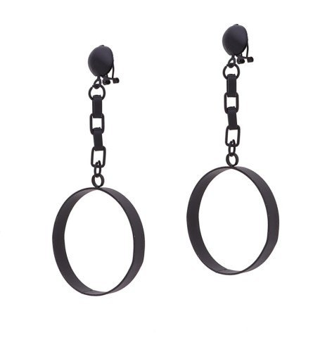 Kolczyki koła na łańcuszku