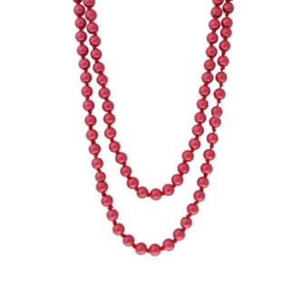 Naszyjnik- korale kolor amarantowy 19