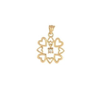 Zawieszka serca z cyrkonią