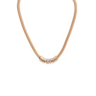 Naszyjnik pozłacany, giętka siateczka i przesuwane kółeczka 53