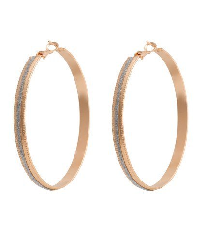 Kolczyk, koła, ozdobione srebrnym paskiem 151